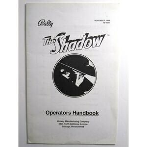 The Shadow Pinball Machine Handbook Original 1994 Game Mini Booklet UNUSED